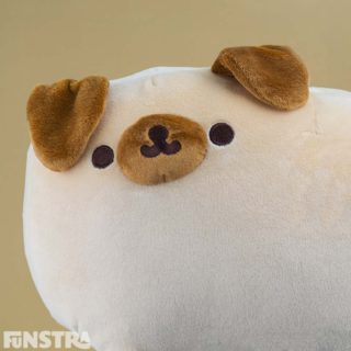 Now you can adopt your very own Pugsheen! This brand new medium plush features adorable poseable puppy ears for a variety of expressions and Pugsheen's signature curly tail.