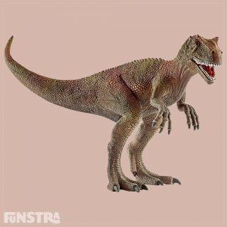 Allosaurus was one of the largest carnivorous dinosaurs. It lived approximately 150 million years ago and used to hunt down herbivorous dinosaurs like Stegosaurus and Diplodocus. Its arms were similar to those of Tyrannosaurus rex: powerful, but extremely short.