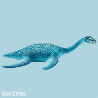 The Plesiosaurus was a prehistoric reptile that lived in the sea and fed mainly on fish. It wasn't just its long neck that made this dinosaur stand out, but its swimming style: instead of using its paddle-shaped fins to row, it moved forward by beating them like wings – just like a sea turtle.