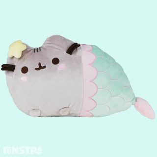 Make a splash with the super soft, cute and loveable Mermaid Pusheen Plush — she's just as magical as she is adorable! Made from all new materials and polyester fibers.