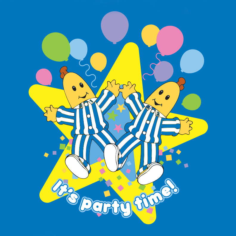 Celebrate with a Bananas in Pyjamas Party with Party Decorations and Birthday Cake