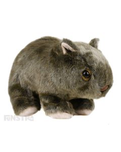 Aussie Bush Toys' plush toys are Australian made and this delightful Wombat is a soft and cuddly, beautifully crafted stuffed animal for anyone that loves the hairy-nosed wombat.