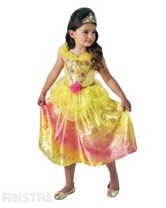 Be a part of the tale as old as time until the last petal falls and become the fairest of them all when you dress up as Belle from Beauty and the Beast with this beautiful Disney Princess costume for children.