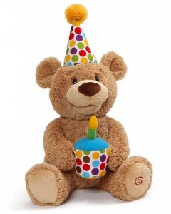 GUND Happy Birthday Animated Teddy Bear Singing Toy