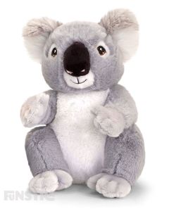 Keeleco Koala is a huggable stuffed animal friend, for anyone that loves koalas. The soft and cuddly koala plush toy is made from 100% recycled material and filling by Keel Toys.