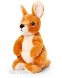 Keeleco Kangaroo is a huggable stuffed animal friend, for anyone that loves kangaroos. The soft and cuddly kangaroo plush toy is made from 100% recycled material and filling by Keel Toys.