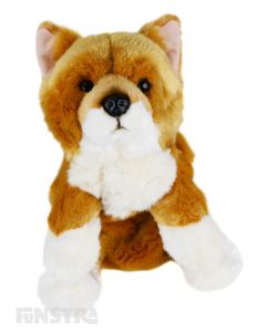 The dingo hand puppet offers lots of fun and entertainment for children that love the wild dog as they tell stories and puppeteer this iconic Australian animal puppet.