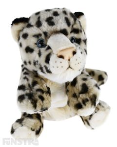 The snow leopard hand puppet offers lots of fun and entertainment for children that love the panther as they tell stories and puppeteer this large cat native to the mountain ranges of Central and South Asia.