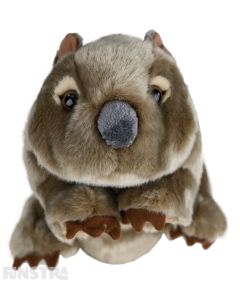 The wombat hand puppet offers lots of fun and entertainment for children that love the short-legged marsupials as they tell stories and puppeteer this iconic the hairy-nosed wombat from Australia.
