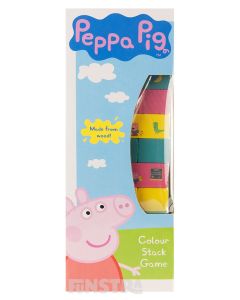 Fun coloured stacking game that helps to develop better hand-eye coordination with Peppa Pig and friends.