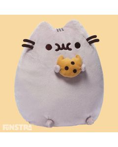 Pusheen the cat loves chocolate chip cookies! The Pusheen Cookie plush toy from GUND is a fun plushy for anyone that enjoys eating cookies.