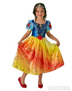 Live the fairytale dream and become the fairest of them all when you dress up as Snow White from Snow White and the Seven Dwarfs with this beautiful Disney Princess costume for children.