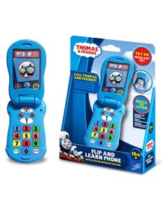 Call the number one blue engine, Thomas the Tank Engine, on the flip and learn phone!