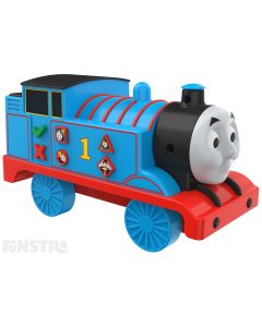 Discover letters, numbers, colours, shapes and characters from the show on the ultimate toy train with the interactive push and learn Thomas.