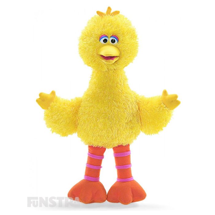 The lovable and huggable canary, Big Bird, from the Sesame Street GUND plushy collection will surely brighten any day!