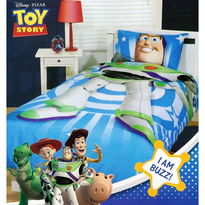 Disney Pixar Toy Story Buzz Lightyear Duvet Cover Bed Set Single Brand New 