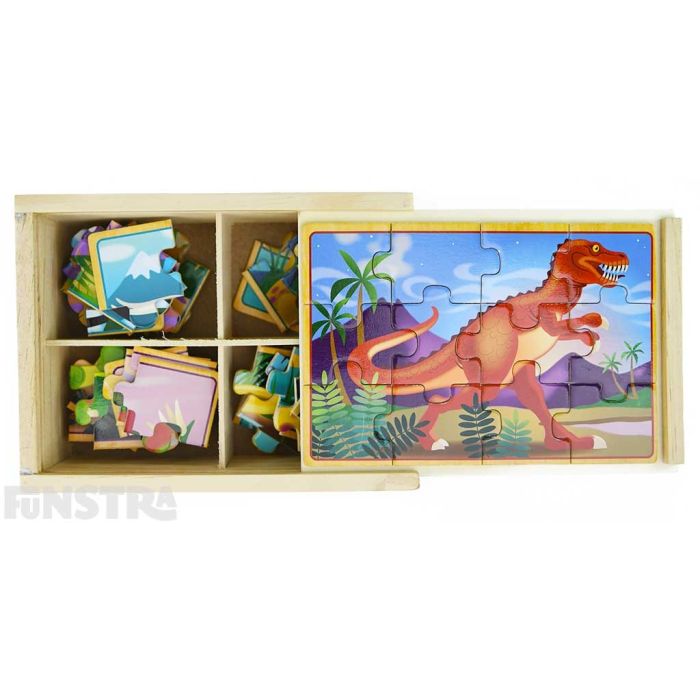 Melissa & Doug 4-In-1 Wooden Jigsaw Puzzles in a Box, Pets