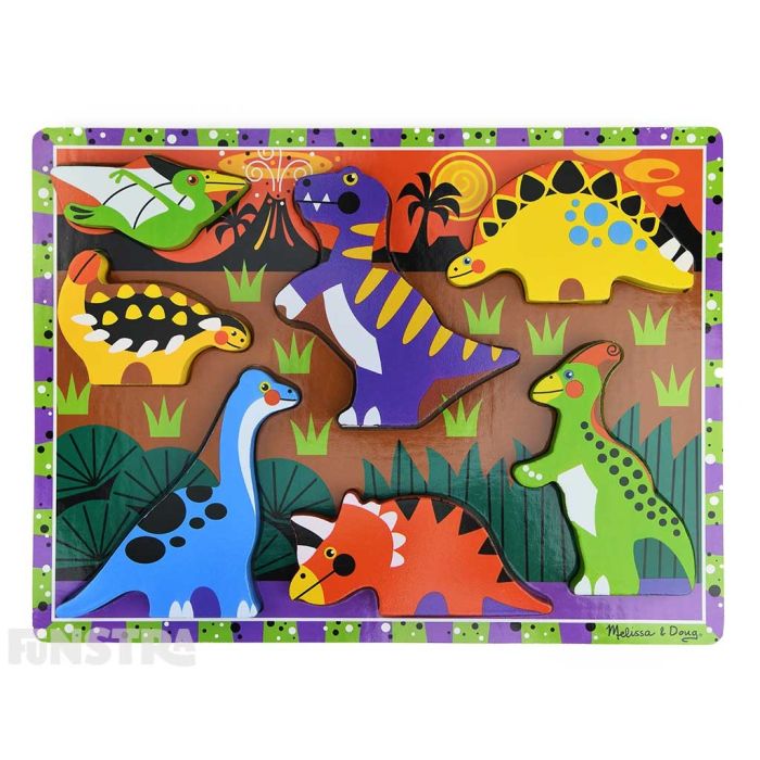 Melissa & Doug Dinosaurs Chunky Puzzle 7 Piece