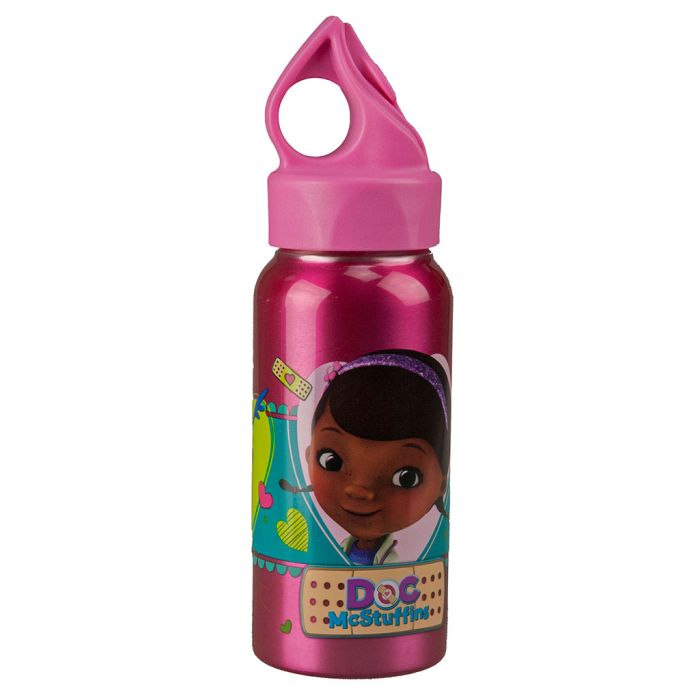 Kids Character Plastic Sports Water Bottles-Disney Tinkerbell DOC McStuffins... 
