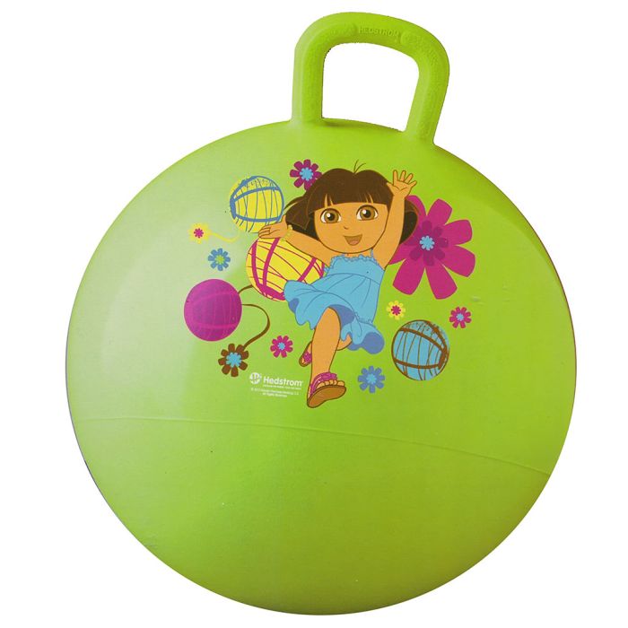 Bounce and jump into adventure with Dora on this green hopper ball that is the perfect outdoor toy to encourage physical activity.