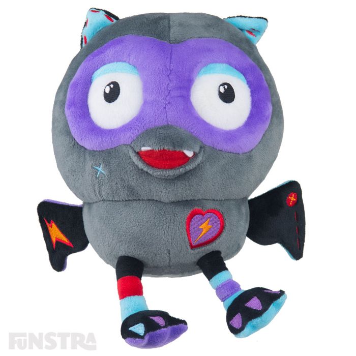 Boo! It's the plush toy of Giggle Fangs from his Batty Lair