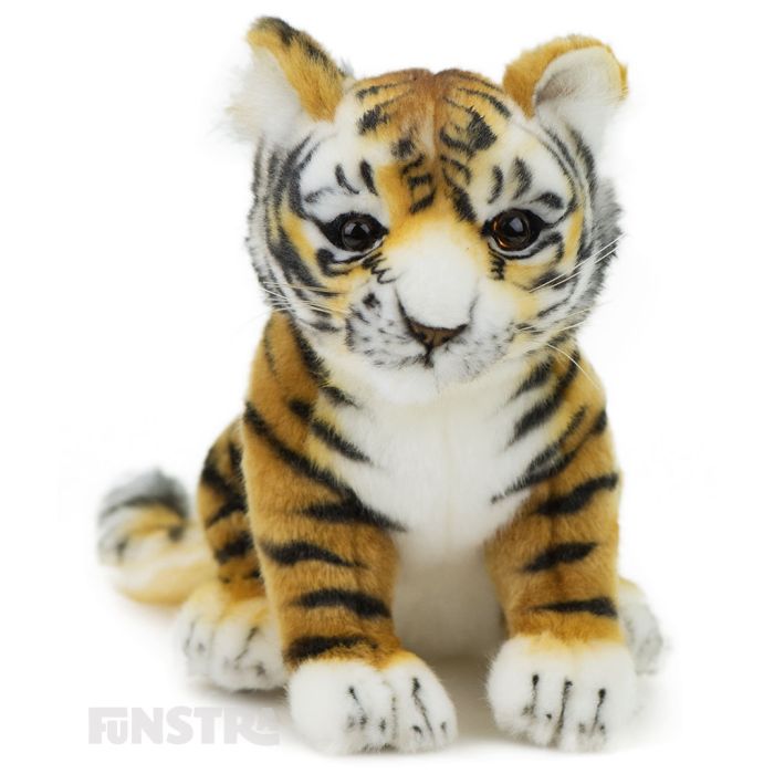HANSA WILD CAT TIGER CUB REALISTIC CUTE SOFT ANIMAL PLUSH TOY 26cm for sale online
