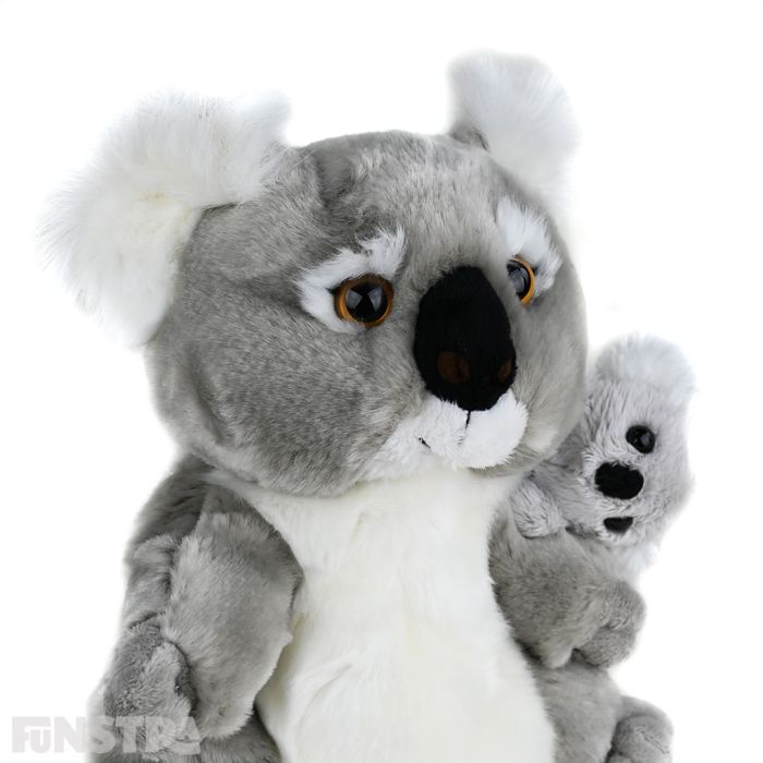 Koala Full Body Hand Puppet by Hansa Realistic Look Plush Animal Learning Toys 