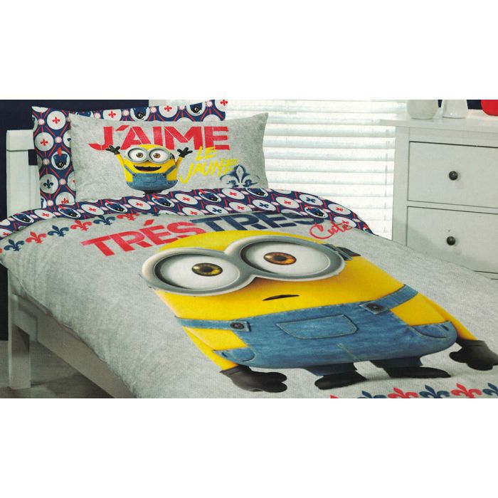 Minions I Love Yellow Quilt Cover Set, Minion Bed Set Queen