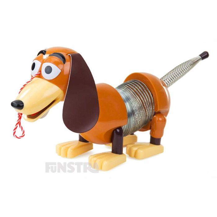 Slinky Dog is one of Andy's beloved toys from Toy Story that will follow along when pulled.