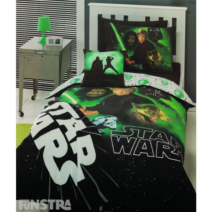 Star Wars Jedi Yoda Stormtrooper Duvet Quilt Cover Sheet Pillowcase Bedding Set 