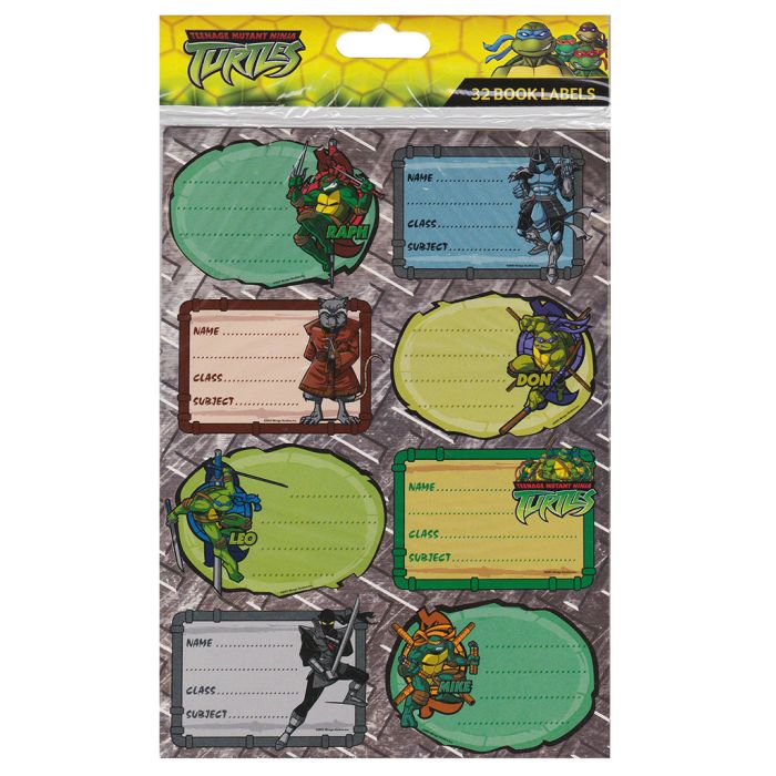 Teenage Mutant Ninja Turtles: Book Label Stickers - Funstra