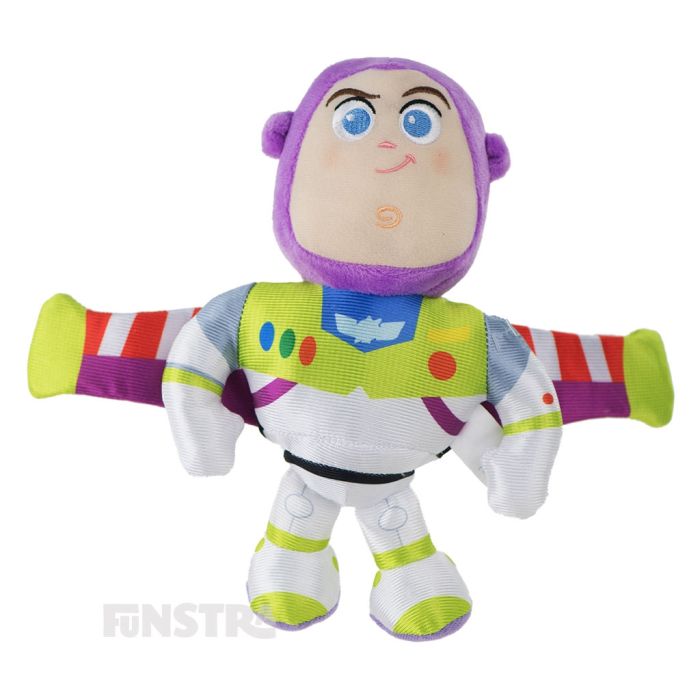 Soft and cuddly Disney Baby plush beanie toy of Buzz Lightyear wears his signature space ranger costume and is the perfect friend for children of all ages to take on adventures.
