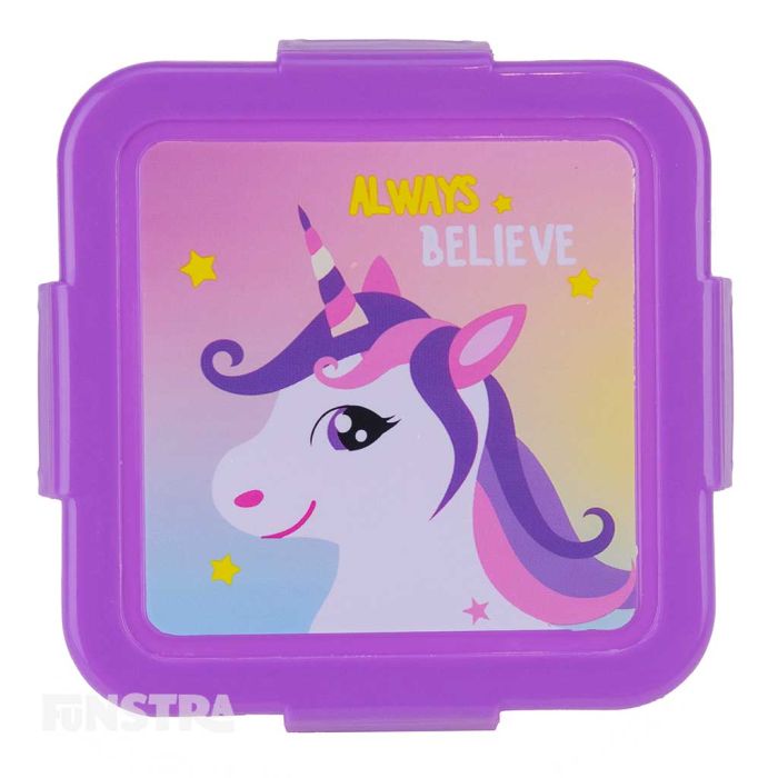 'Always Believe' unicorn snack box
