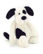 Jellycat Black & Cream Puppy Bashful Medium Plush Toy