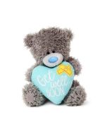 Tatty Teddy from Me to You is a gorgeous teddy bear that holds a love heart embellished with bandages and a 'Get Well Soon' message.
