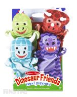 Dinosaur friends hand-puppet set makes it easy for kids and adults to role-play together! 