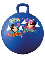 Bounce with Mickey Mouse and Minnie Mouse on this blue Disney hopper ball with the iconic characters surrounded by love hearts, butterflies and flowers, perfect for children that love the Mickey Mouse Clubhouse.