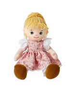 Amy is an outdoor loving rag doll with a soft cloth body and natural beauty and wears a pink floral dress with her blonde hair tied back in a ponytail and loves the beach and horse riding.