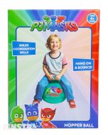 Join super heroes Catboy, Owlette and Gekko on their adventures as you jump around on this bouncy PJ Masks space hopper toy.