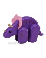 Wooden Triceratops Dinosaur Toy