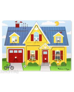 Hear the sounds from around the house with this fun sound jigsaw puzzle from Melissa & Doug, featuring water running in the bathroom, a washing machine and dryer in the laundry, an alarm clock in the bedroom, a door bell sounds and more.