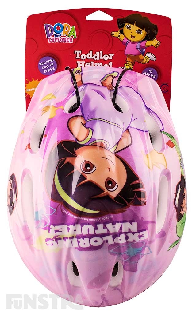 dora helmet and knee pads