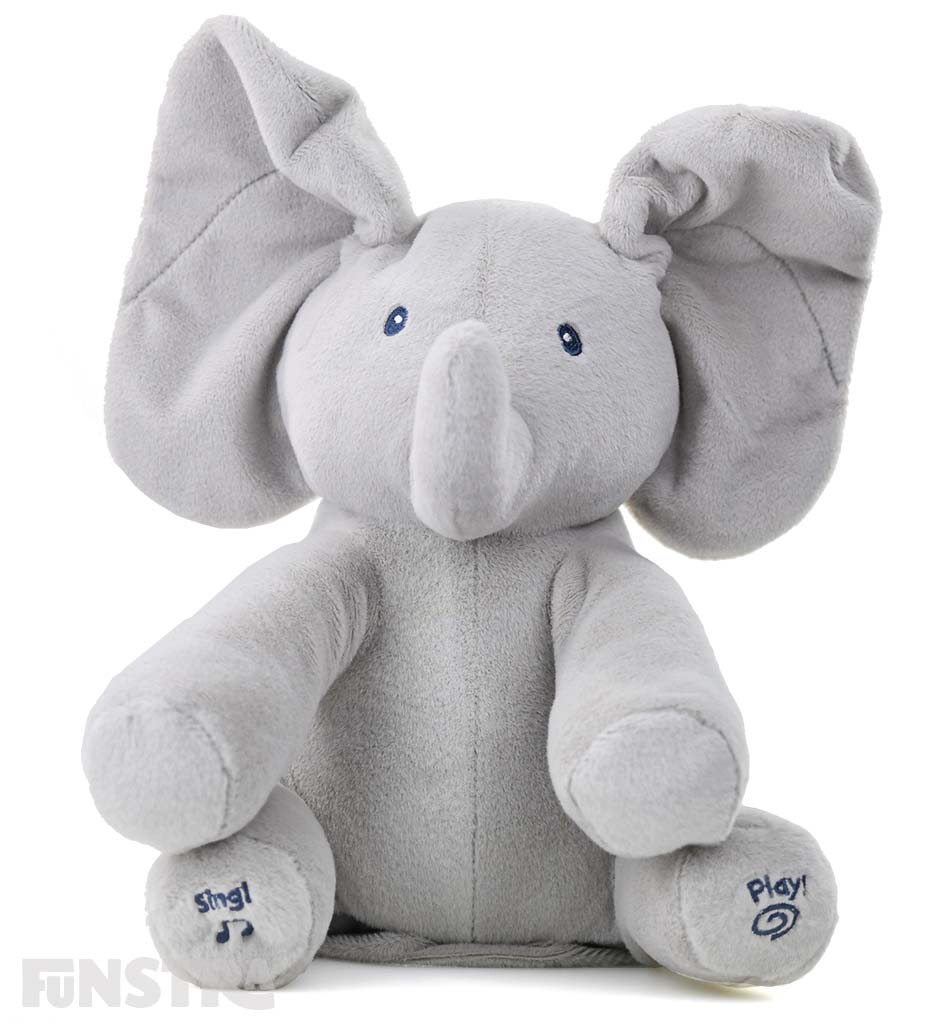peek a boo animated singing elephant flappy plush toys gift for baby